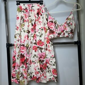 Abercrombie & Fitch Floral Skirt Set - Pink and Green